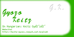 gyozo keitz business card